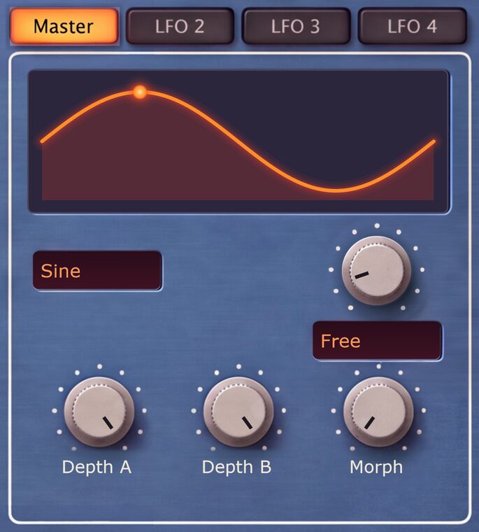 The LFO panel on its Master tab