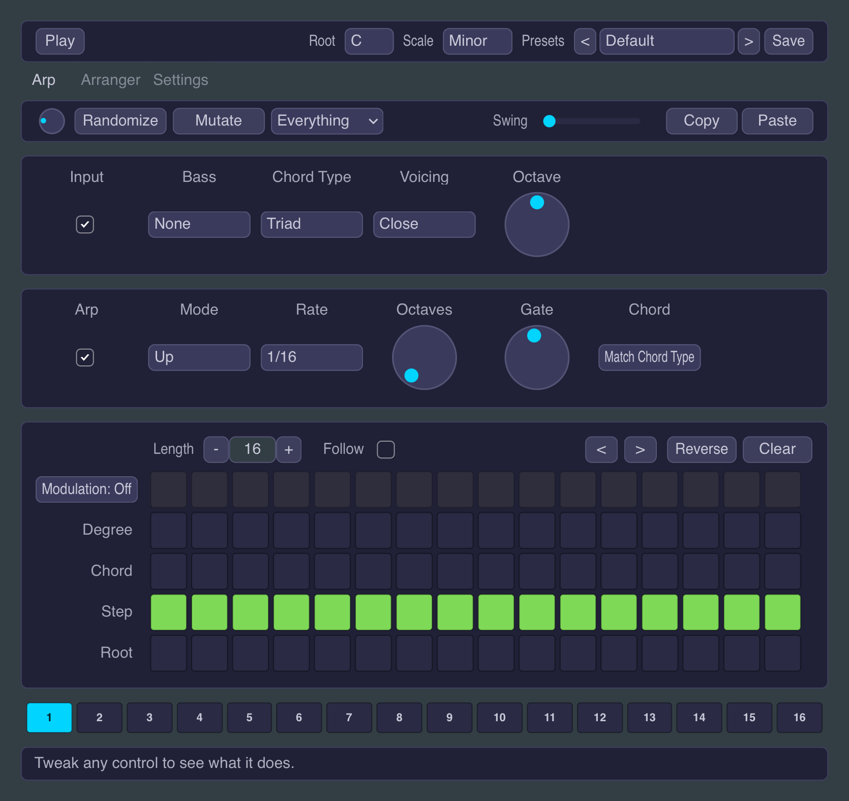Little Arp Monster: the Arp tab