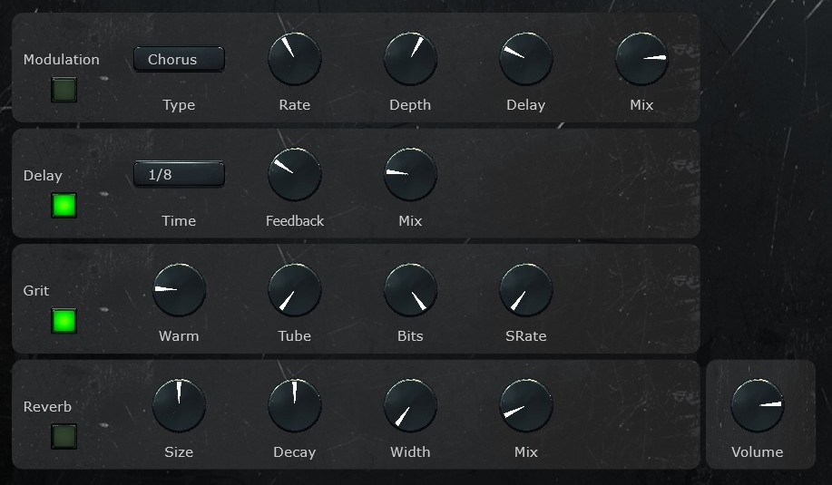Snorkel — Synth FX tab