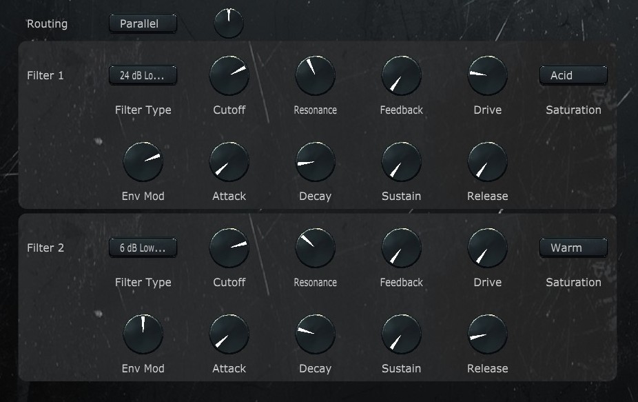 Snorkel — Synth Filters tab