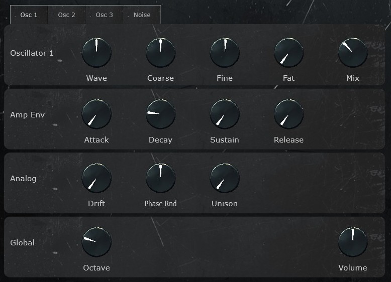 Snorkel — Synth Oscillators tab