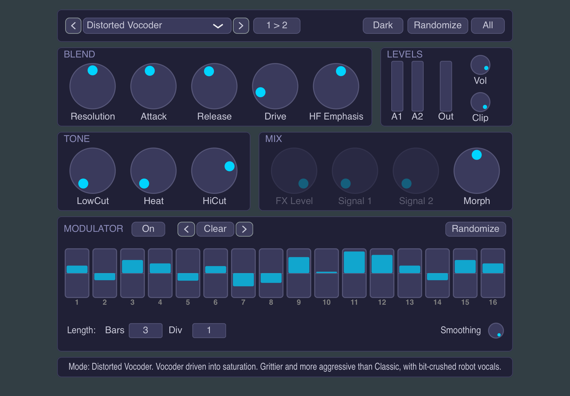 Wave Collider - dark theme